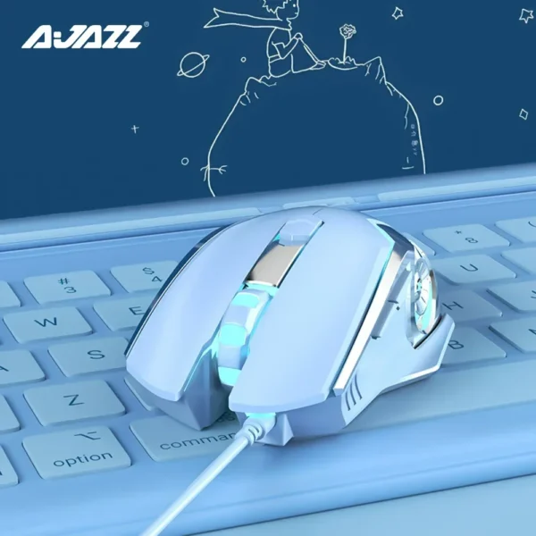 AJAZZ AJ120 Gaming Mouse Wired USB 6 Buttons 8000DPI Optical Mute E-sports Game Mouse Laptop computer office PC Accessories gift - Image 6