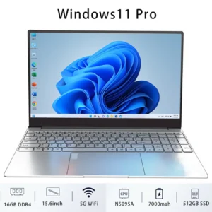 15.6inch IPS Ram 16GB DDR4 Quad-Core Notebook Business Gaming Laptop 1TB SSD Windows11 With Fingerprint Backlit-Keyboard 5G-WiFi