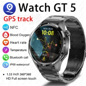 For Huawei WATCH GT 5 Pro Smartwatch Men NFC GPS Tracker AMOLED 360*360 HD Screen Heart Rate Bluetooth Call Sport Smart Watch