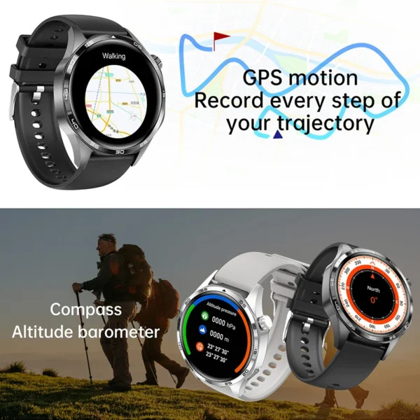 GT5 PRO Smart Watch Men Watch 5 Pro AMOLED HD Screen Bluetooth Call GPS Trajectory NFC Heart Rate Compass SmartWatches 2024 New - Image 4
